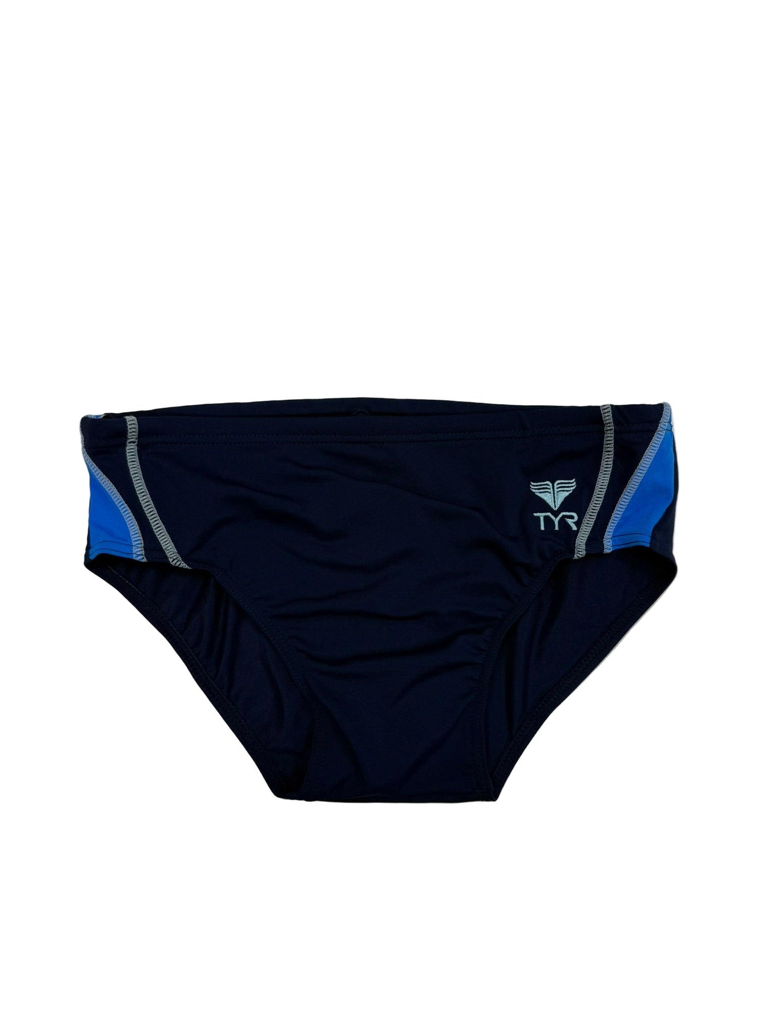 TYR BOYS CURVE SPLICE WIDE SIDE RACER BRIEF - NAVY