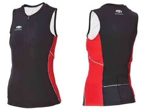 BLUE70 WOMENS TX1000 SINGLET - BLACK/ORANGE