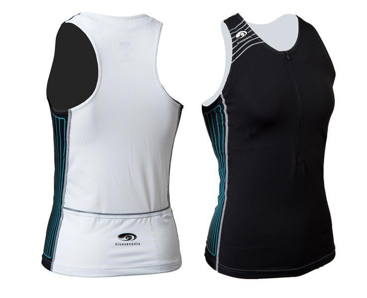 BLUE70 TX2000 WOMENS TRI TANKINI BLACK/TEAL/WHITE