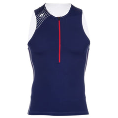 BLUE70 TX2000 MENS SINGLET - BLUE/RED