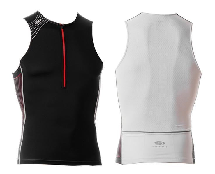 BLUE70 TX2000 MENS SINGLET - BLACK/RED