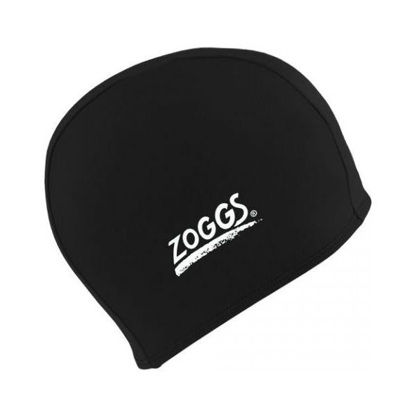 ZOGGS DELUXE STRETCH SWIM CAP - BLACK