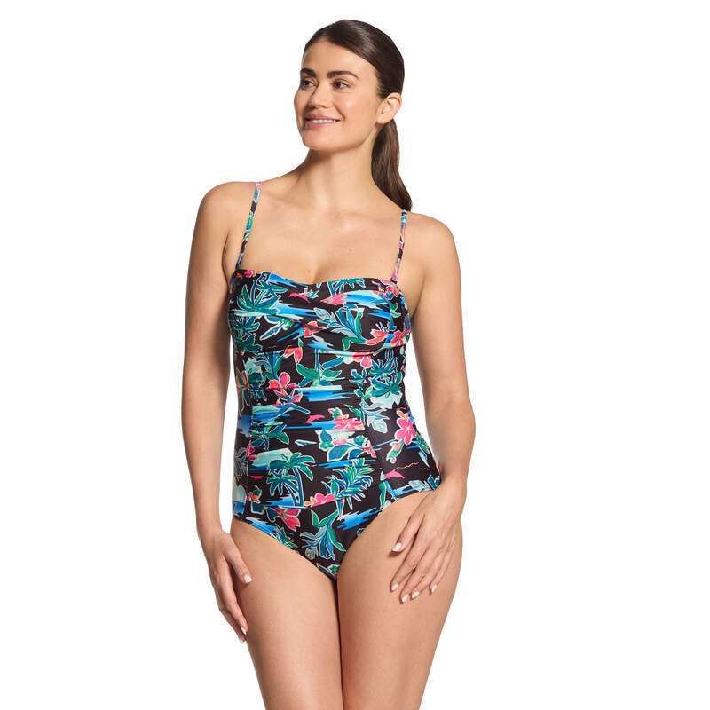 ZOGGS WOMENS RETRO SURF RUCHED BANDEAU e
