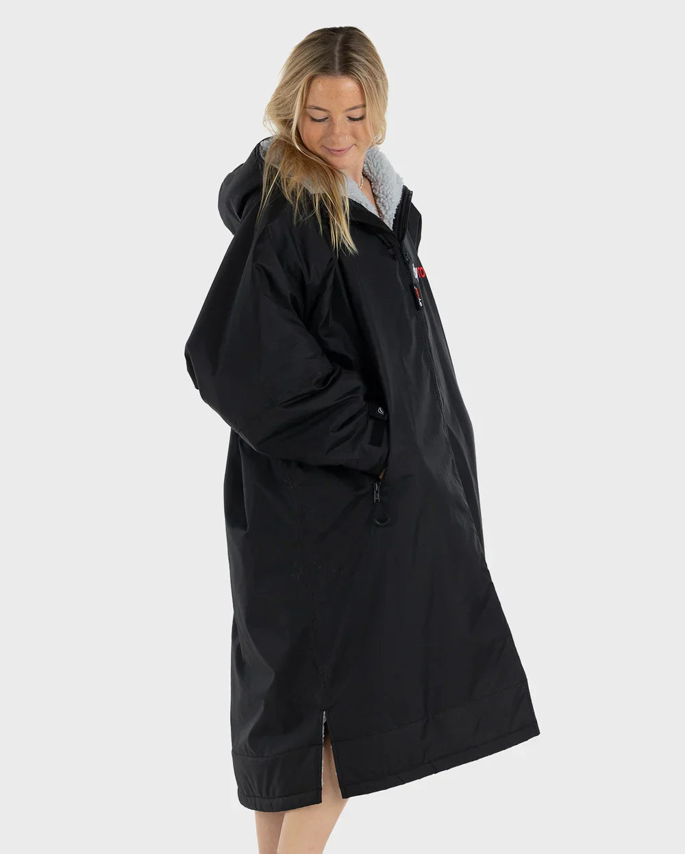 Dryrobe® ADVANCE UNISEX LONG SLEEVE - BLACK/GREY