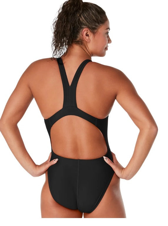GLYDE GIRLS FASTBACK ONE PIECE SWIMSUIT - BLACK