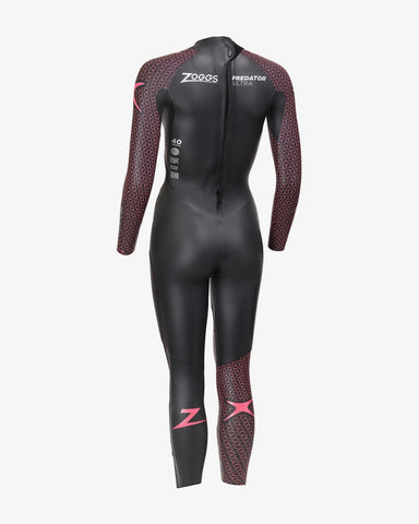 ZOGGS PREDATOR ULTRA WOMENS SWIMMING AND TRIATHLON WETSUIT - BLACK/PINK