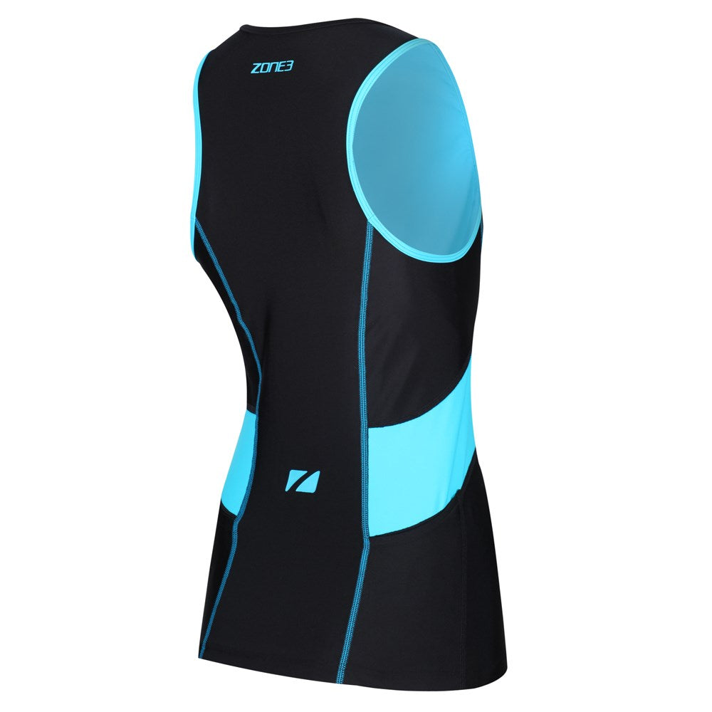ZONE3 WOMENS ACTIVATE TOP - BLACK/BLUE