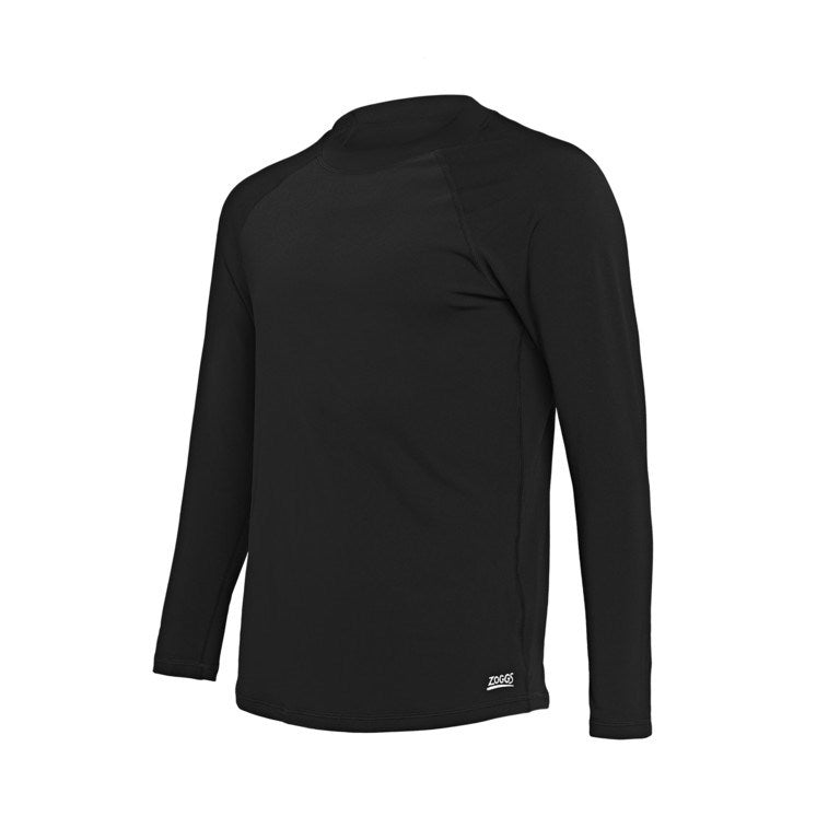 ZOGGS MENS JACKSON LONG SLEEVE SUN TOP - BLACK