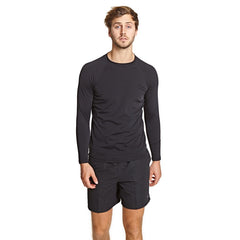 ZOGGS MENS JACKSON LONG SLEEVE SUN TOP - BLACK
