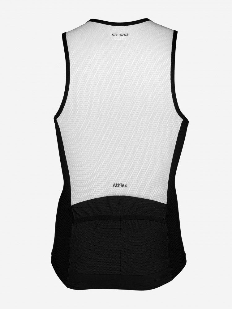 ORCA MENS ATHLEX SLEVEELESS TOP - BLACK/SILVER