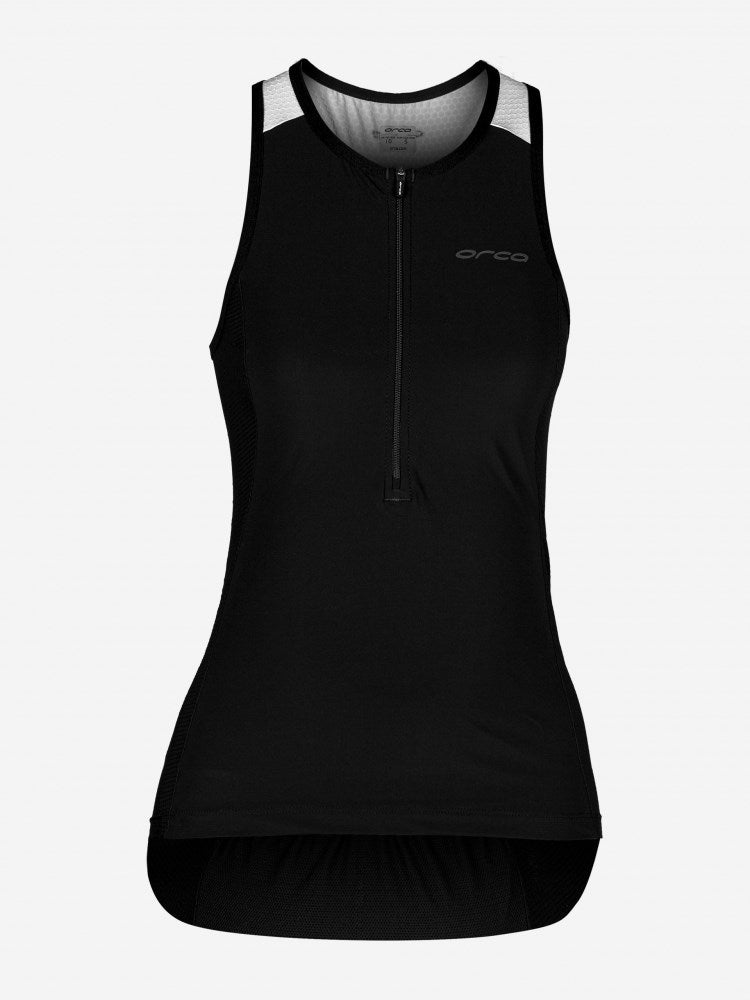 ORCA WOMENS ATHLEX SLEEVELESS TOP - BLACK/SILVER