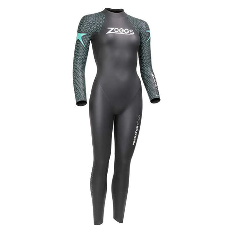 ZOGGS PREDATOR TOUR WOMENS SWIMMING & TRIATHLON WETSUIT - BLACK/TEAL