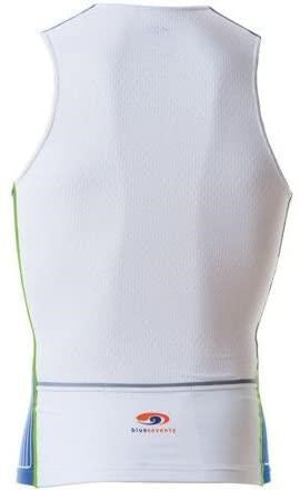 TX2000 MENS SINGLET BLUE LIME