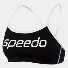 SPEEDO WOMENS ENDURANCE+ CROP TOP BLACK