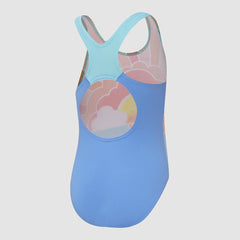 TODDLER GIRLS RACER BACK ONE PIECE BLUE ORANGE SPEEDO