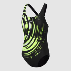 SCHOOL COLOURS LEADERBACK ONE PIECE BLACK YELLOW SPEEDO