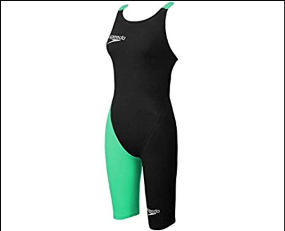 FASTSKIN LZR ELITE 2 - V2 BLACK GREEN OPENBACK KNEESKIN SPEEDO