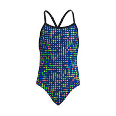 GIRL'S DIAL A DOT TWISTED ONE PIECE
