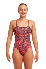LADIES SPOT LOTS TWISTED ONE PIECE