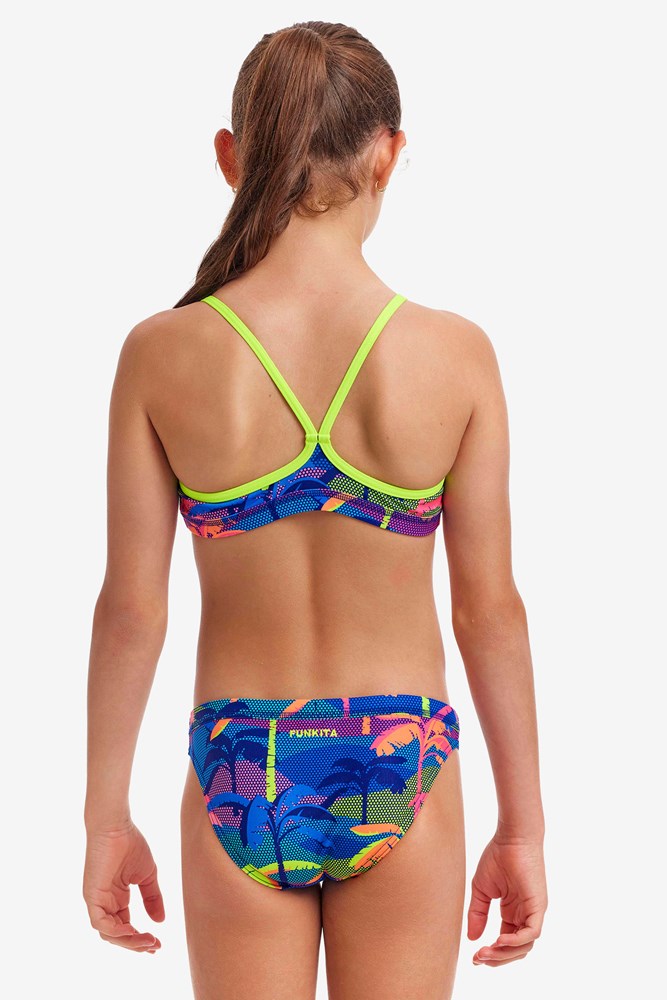 GIRL'S PALM A LOT RACERBACK TWO PIECE