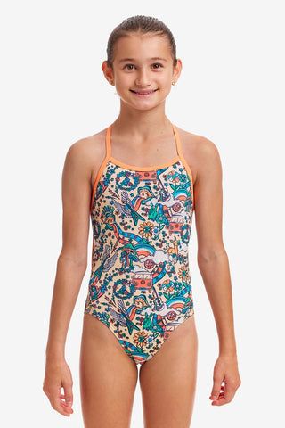 GIRL'S FREE LOVE TWISTED ONE PIECE