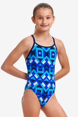 GIRL'S GEE A GEO DIAMOND BACK ONE PIECE