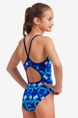 GIRL'S GEE A GEO DIAMOND BACK ONE PIECE