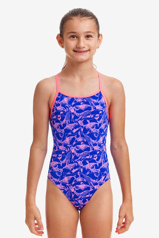 GIRL'S MINKY PINKY DIAMOND BACK ONE PIECE