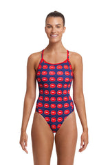 WOMENS DIAMOND BACK ONE PIECE LIP SERVICE FUNKITA