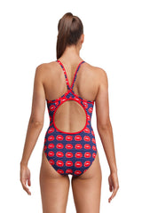 WOMENS DIAMOND BACK ONE PIECE LIP SERVICE FUNKITA