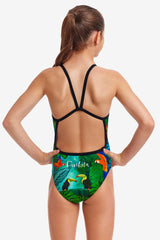 GIRL'S LOST FOREST SINGLE STRAP ONE PIECE