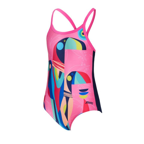 GIRLS TOUCAN TROPICS ONE PIECE ZOGGS