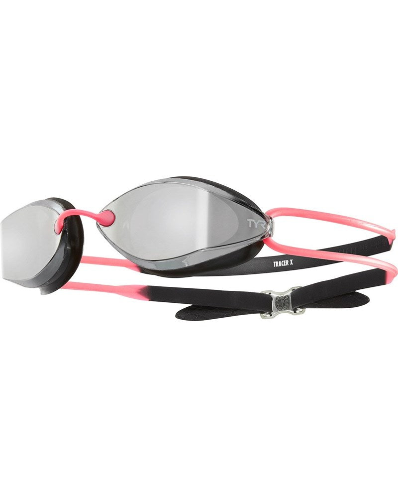 TRACER X RACING NANO SILVER/PINK/MIRROR GOGGLE TYR